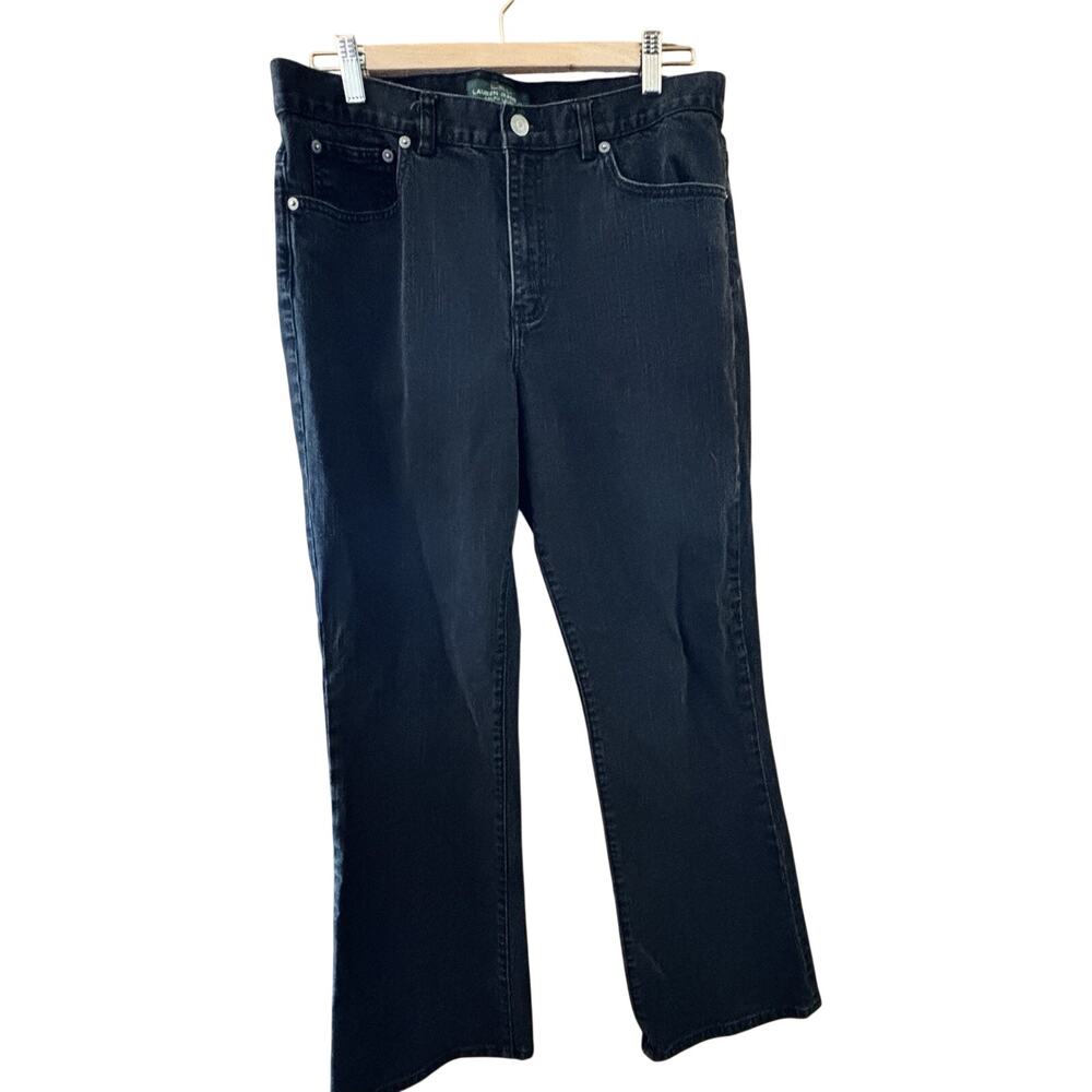 Lauren Ralph Lauren Women’s Black Wash Jeans Sz 12 Classic Boot Cut Western